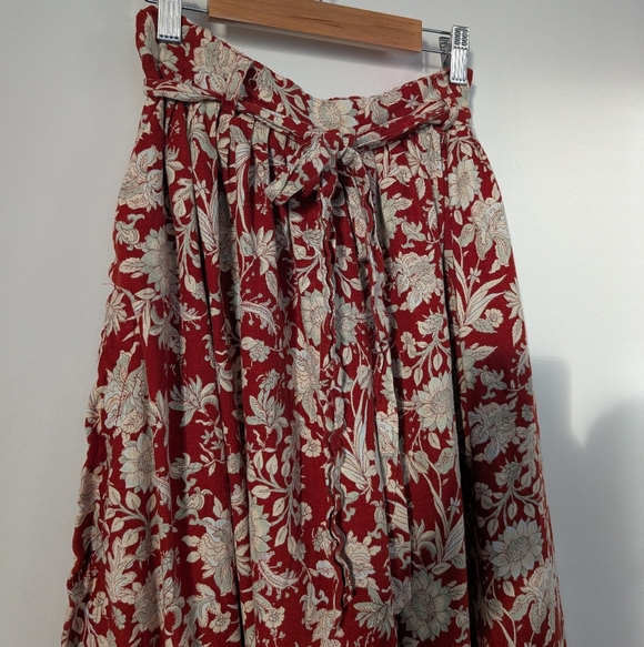 FREE PEOPLE Sunday Set 2-Piece Floral Linen Blend Size Small Boho Beach - Picture 4 of 13